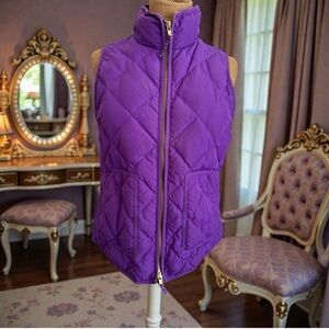 J. Crew Vibrant Purple Quilted Vest